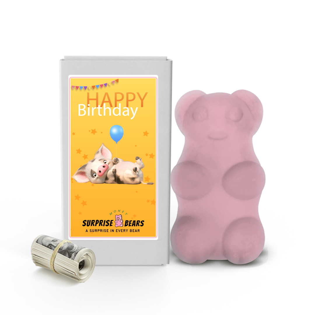 Happy Birthday Cash Surprise Bear