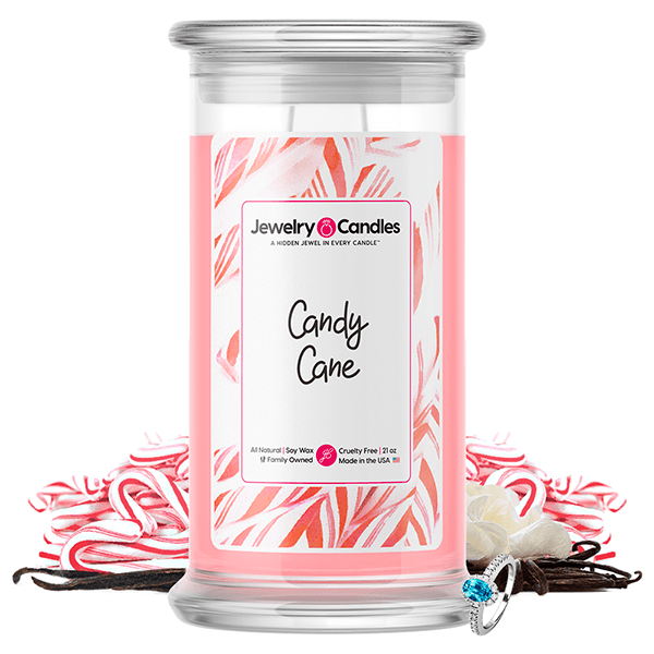 candy cane jewelry candle