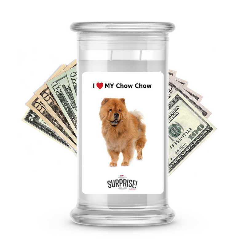 I ❤️ My Chow Chow | Dog Surprise Cash Candles