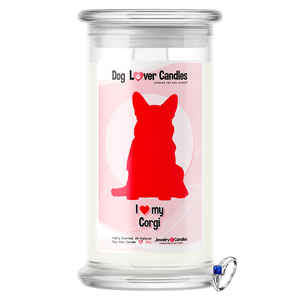Corgi Dog Lover Jewelry Candle