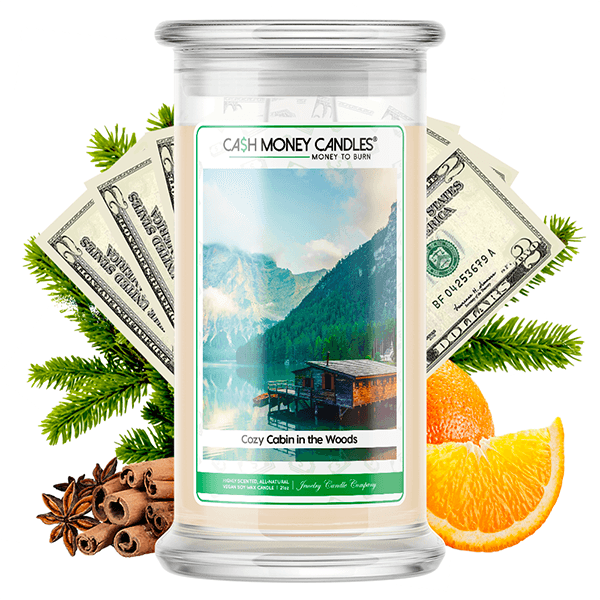 Cozy Cabin In The Woods Cash Money Candle