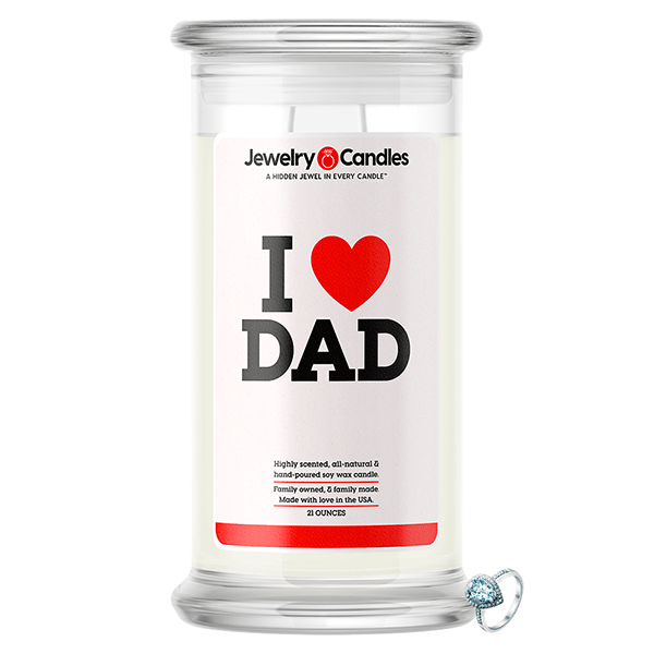 I Love Dad Jewelry Love Candle