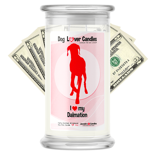 Dalmation Dog Lover Cash Candle
