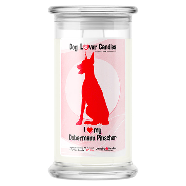 Dobermann Pinscher Dog Lover Candle