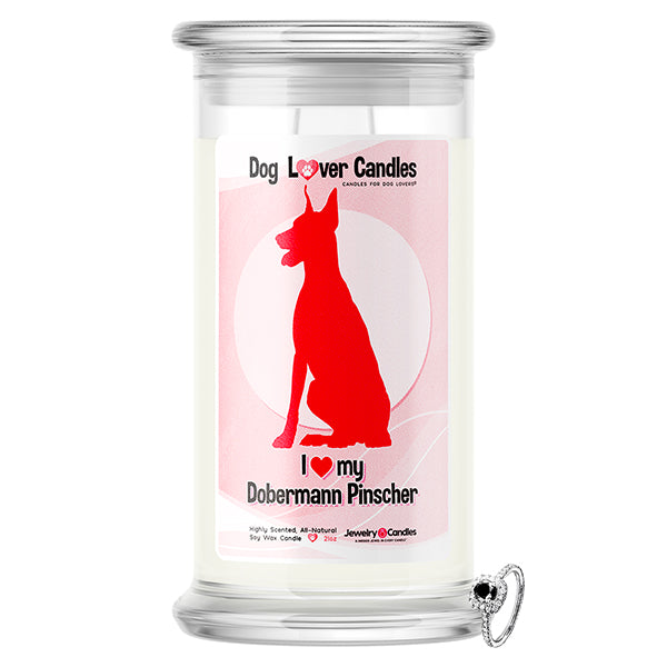Dobermann Pinscher Dog Lover Jewelry Candle