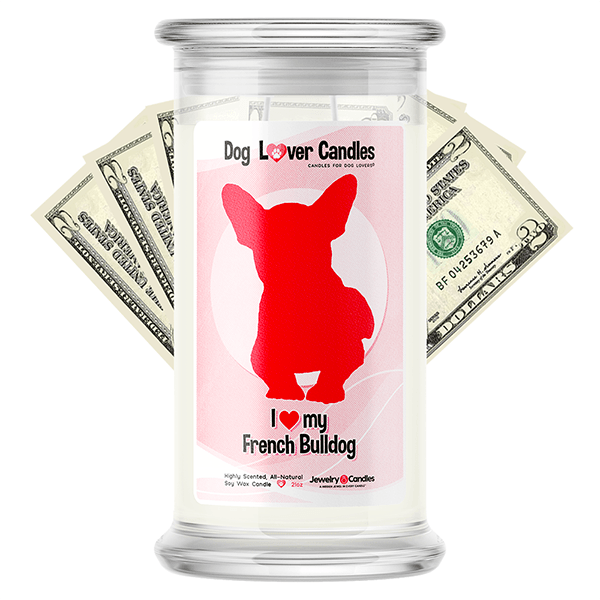 French Bulldog Dog Lover Cash Candle