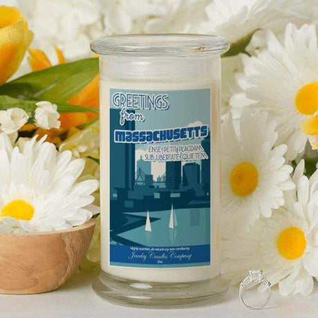 Greetings From Massachusetts - Greetings From Candles-Greetings From Candles-The Official Website of Jewelry Candles - Find Jewelry In Candles!