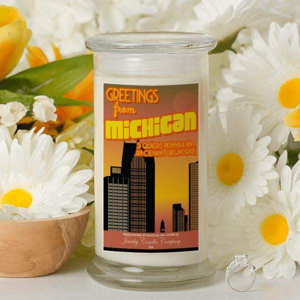 Greetings From Michigan - Greetings From Candles-Greetings From Candles-The Official Website of Jewelry Candles - Find Jewelry In Candles!