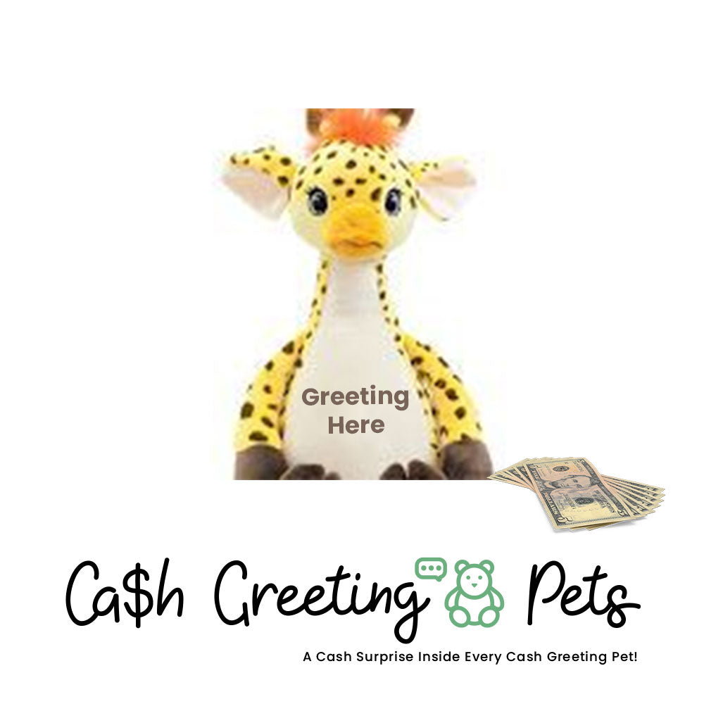 Giraffe Cash Greeting Pet