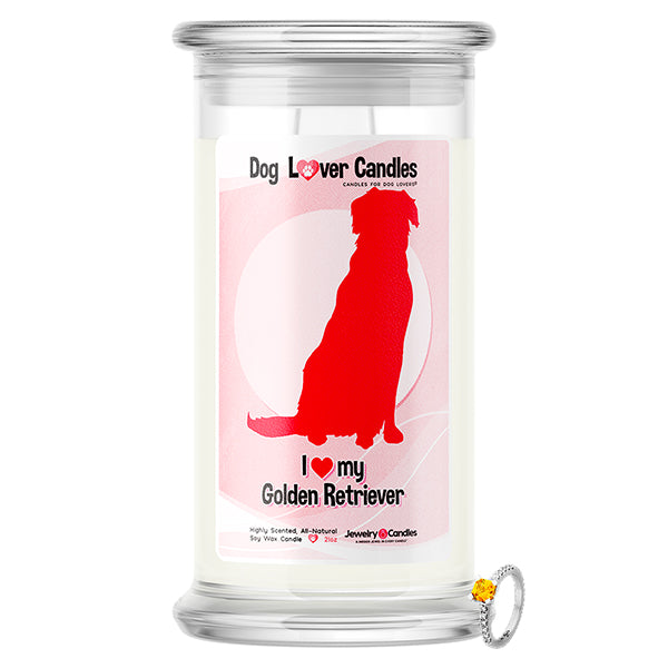 Golden Retriever Dog Lover Jewelry Candle