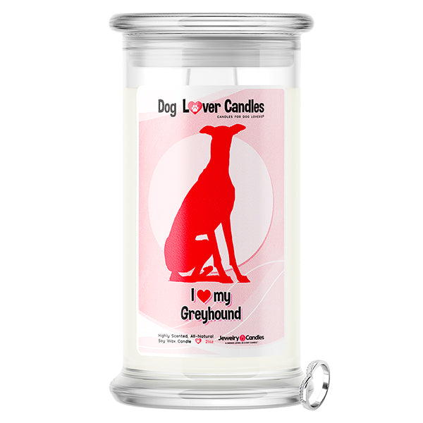 Greyhound Dog Lover Jewelry Candle