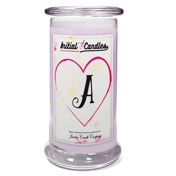 Letter A Initial Candles-Initial Candles-The Official Website of Jewelry Candles - Find Jewelry In Candles!
