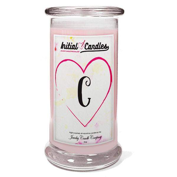 Letter C Initial Candles-Initial Candles-The Official Website of Jewelry Candles - Find Jewelry In Candles!