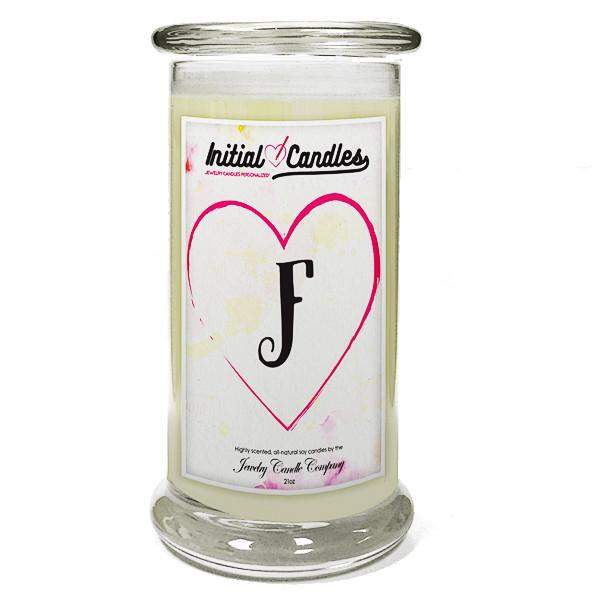 Letter F Initial Candles-Initial Candles-The Official Website of Jewelry Candles - Find Jewelry In Candles!