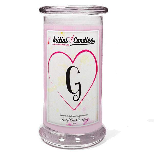 Letter G Initial Candles-Initial Candles-The Official Website of Jewelry Candles - Find Jewelry In Candles!
