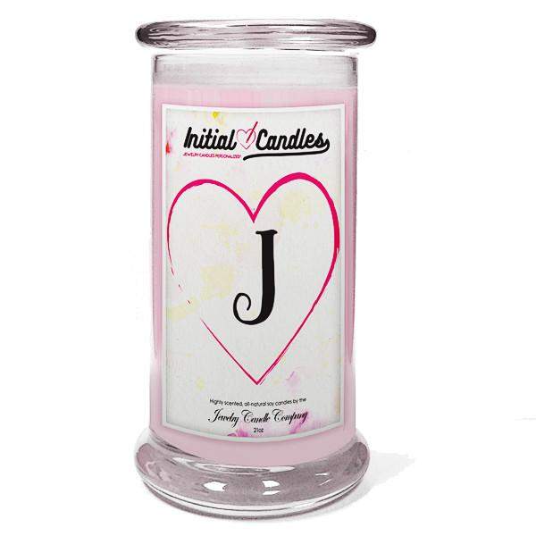 Letter J Initial Candles-Initial Candles-The Official Website of Jewelry Candles - Find Jewelry In Candles!