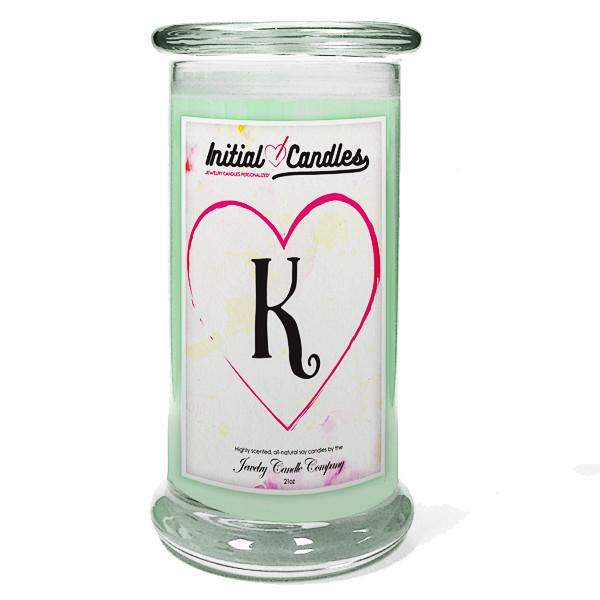 Letter K Initial Candles-Initial Candles-The Official Website of Jewelry Candles - Find Jewelry In Candles!