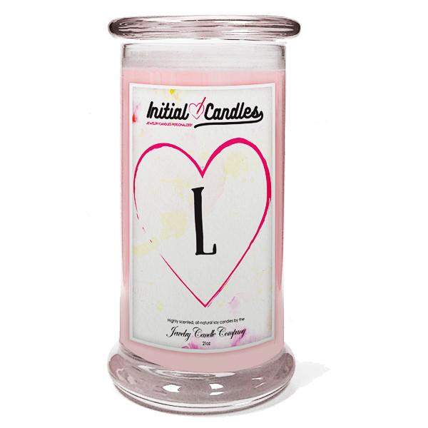 Letter L Initial Candles-Initial Candles-The Official Website of Jewelry Candles - Find Jewelry In Candles!