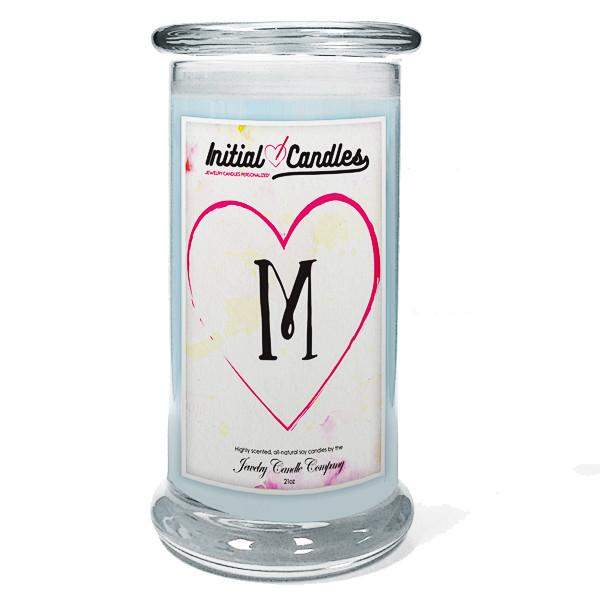 Letter M Initial Candles-Initial Candles-The Official Website of Jewelry Candles - Find Jewelry In Candles!