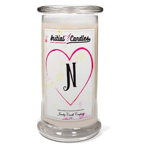 Letter N Initial Candles-Initial Candles-The Official Website of Jewelry Candles - Find Jewelry In Candles!