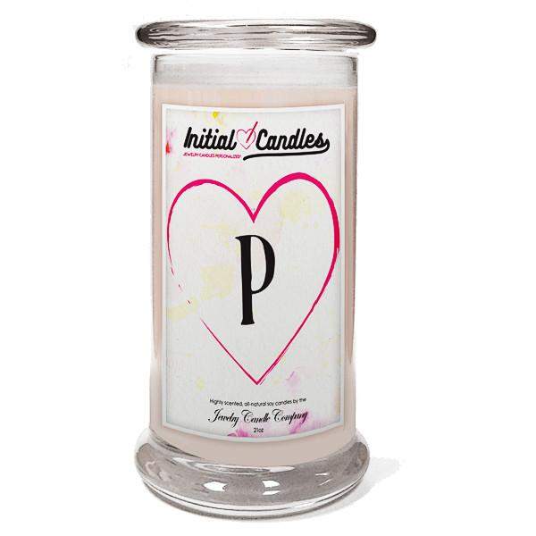 Letter P Initial Candles-Initial Candles-The Official Website of Jewelry Candles - Find Jewelry In Candles!