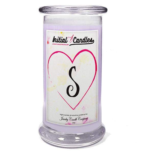 Letter S Initial Candles-Initial Candles-The Official Website of Jewelry Candles - Find Jewelry In Candles!