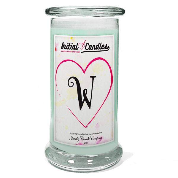 Letter W Initial Candles-Initial Candles-The Official Website of Jewelry Candles - Find Jewelry In Candles!