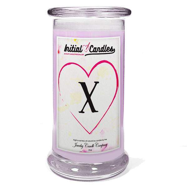 Letter X Initial Candles-Initial Candles-The Official Website of Jewelry Candles - Find Jewelry In Candles!