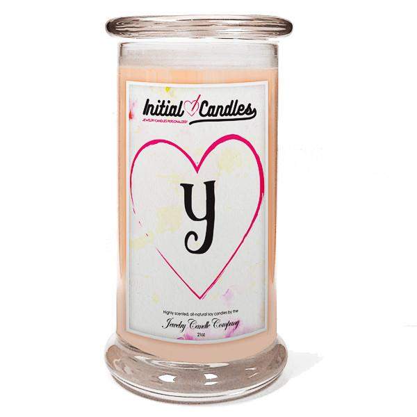 Letter Y Initial Candles-Initial Candles-The Official Website of Jewelry Candles - Find Jewelry In Candles!