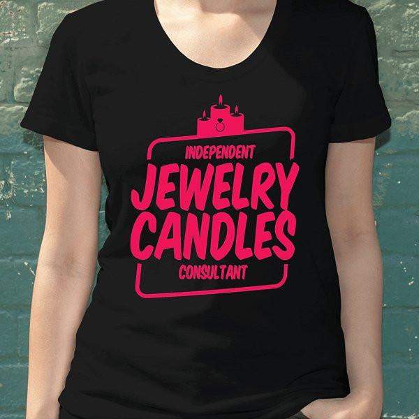 Hot Pink On Black Short-Sleeve Shirt - Jewelry Clothing-Jewelry Apparel-The Official Website of Jewelry Candles - Find Jewelry In Candles!