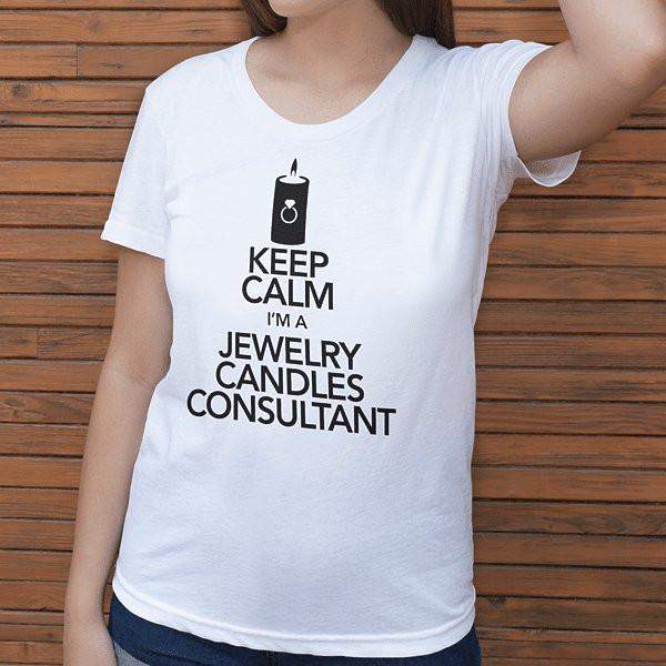 Black On White Keep Calm Short-Sleeve Shirt - Jewelry Clothing-Jewelry Apparel-The Official Website of Jewelry Candles - Find Jewelry In Candles!