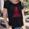 Hot Pink On Black Keep Calm Short-Sleeve Shirt - Jewelry Clothing-Jewelry Apparel-The Official Website of Jewelry Candles - Find Jewelry In Candles!