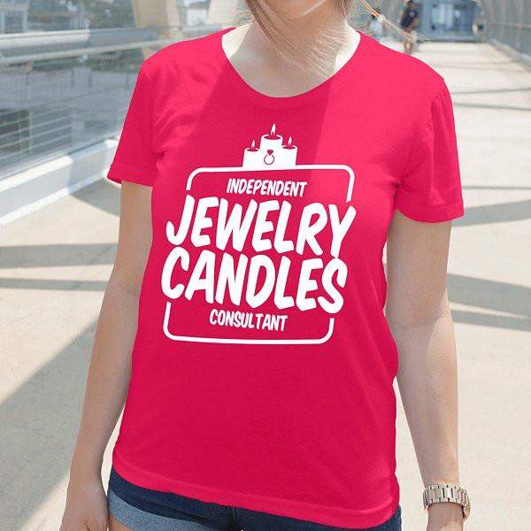 White On Hot Pink Short-Sleeve Shirt - Jewelry Clothing-Jewelry Apparel-The Official Website of Jewelry Candles - Find Jewelry In Candles!
