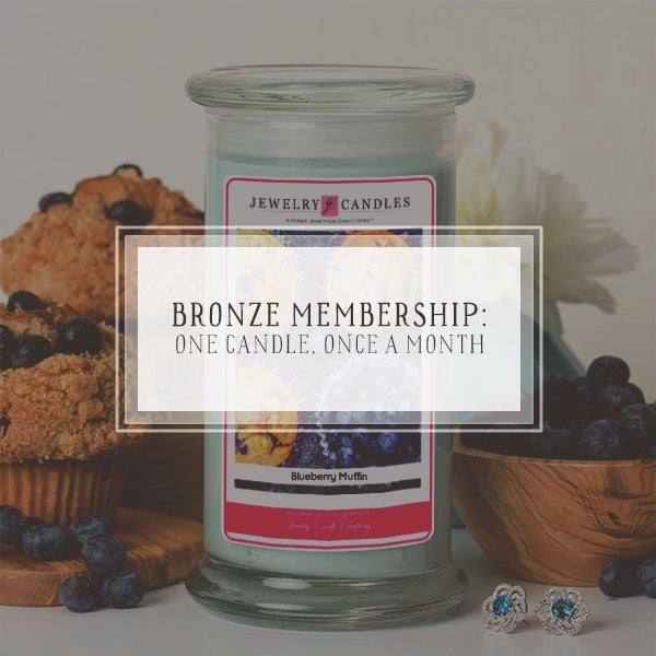 Candle Of The Month Club | Bronze Package | One Candle, Once Per Month-The Official Website of Jewelry Candles - Find Jewelry In Candles!