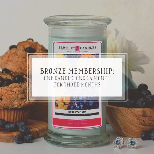 Candle Of The Month Club | Bronze Package | One Candle, Once A Month, For 3 Months-The Official Website of Jewelry Candles - Find Jewelry In Candles!