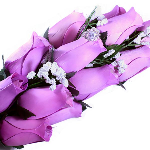 Lavender Bouquet | Jewelry Roses®-Wax Dipped Roses-The Official Website of Jewelry Candles - Find Jewelry In Candles!