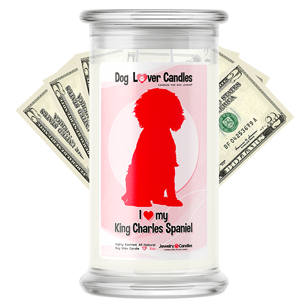 King Charles Spaniel Dog Lover Cash Candle
