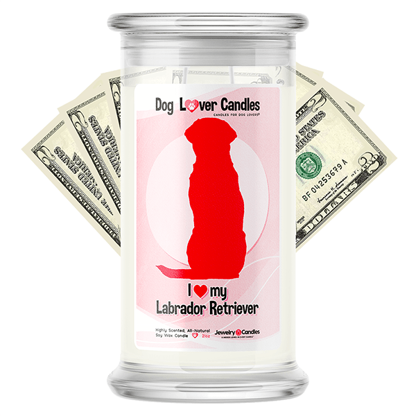 Labrador Retriever Dog Lover Cash Candle
