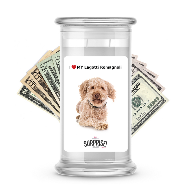 I ❤️ My Lagotti Romagnoli | Dog Surprise Cash Candles