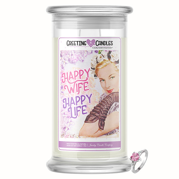 Happy Wife, Happy Life! Jewelry Greeting Candle