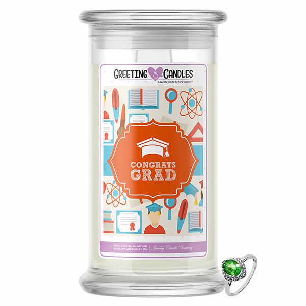 Congratulations Graduate Jewelry Greeting Candle