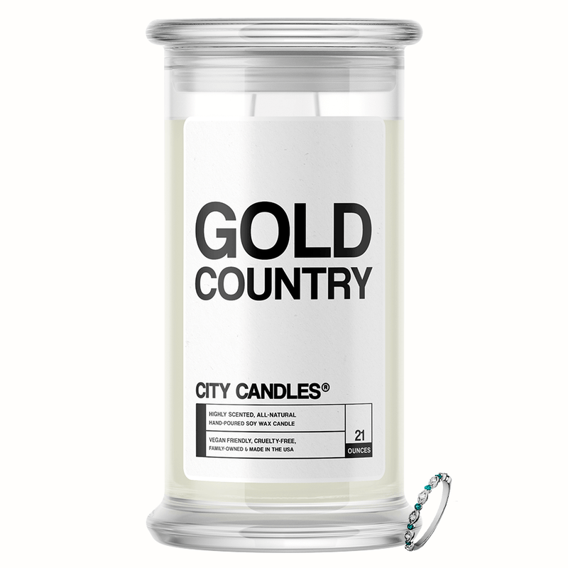 Gold Country City Jewelry Candle