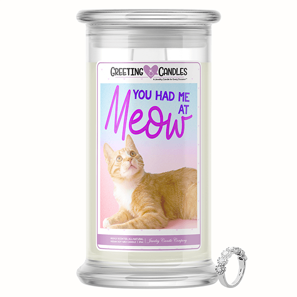You Had Me At "Meow!" Jewelry Greeting Candles