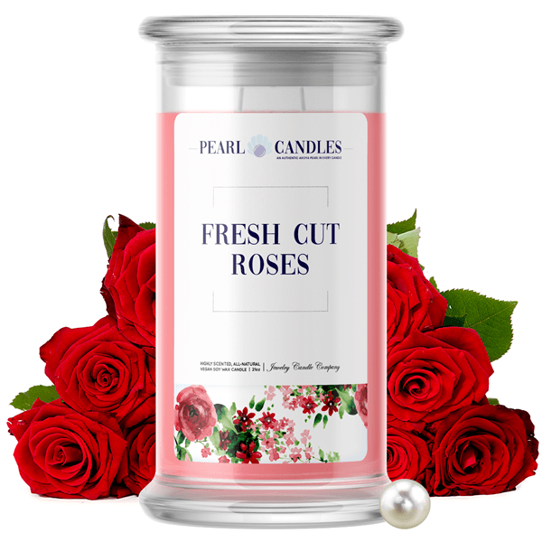 Fresh Cut Roses | Pearl Candle®-Pearl Candles®-The Official Website of Jewelry Candles - Find Jewelry In Candles!