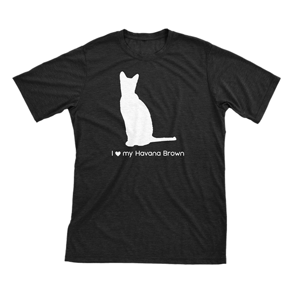 I Love My Havana Brown | Must Love Cats® White On Black Short Sleeve T-Shirt-Must Love Cats® T-Shirts-The Official Website of Jewelry Candles - Find Jewelry In Candles!