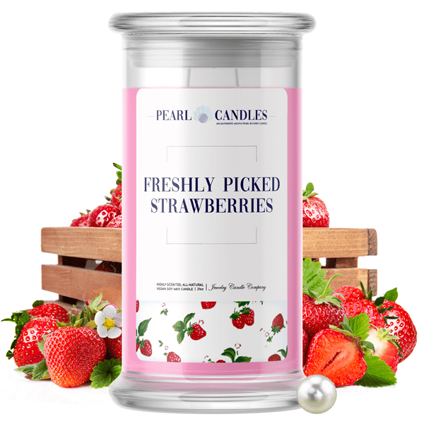 Freshly Picked Strawberries | Pearl Candle®-Pearl Candles®-The Official Website of Jewelry Candles - Find Jewelry In Candles!