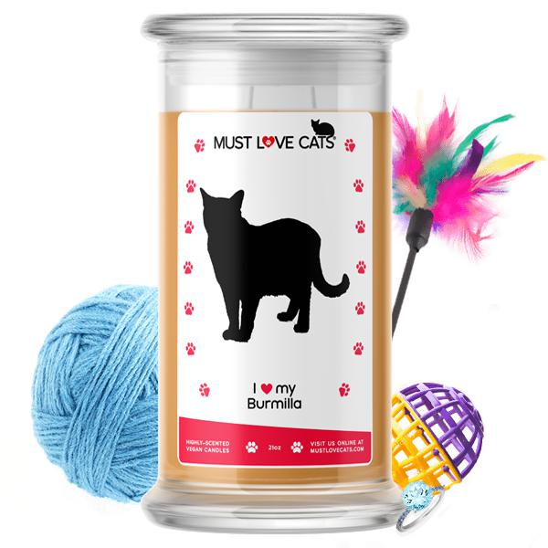 I Love My Burmilla | Must Love Cats® Candle-Must Love Cats® Candle-The Official Website of Jewelry Candles - Find Jewelry In Candles!
