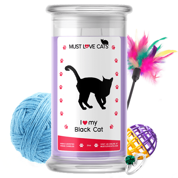 I Love My Black Cat | Must Love Cats® Candle-Must Love Cats® Candle-The Official Website of Jewelry Candles - Find Jewelry In Candles!