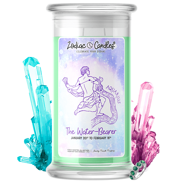 Aquarius | Zodiac Candle®-Zodiac Candles®-The Official Website of Jewelry Candles - Find Jewelry In Candles!