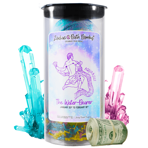 Aquarius | Zodiac Cash Bath Bombs-Zodiac Cash Bath Bombs-The Official Website of Jewelry Candles - Find Jewelry In Candles!